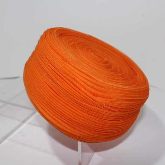 orange pillbox hat